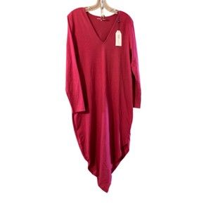NWT  Universal Standard   Geneva Dress  V-Neck Beet Red  Size  2XS (6-8)